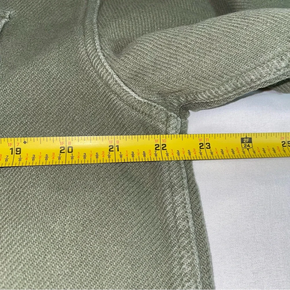 American Eagle Mens Relaxed Fit Heavy Cotton Shirt Jacket Olive Green‎ Medium